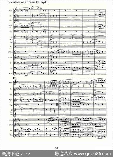VariationsonaThemebyHaydn海顿主旋律变奏曲（一）