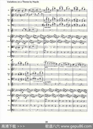 VariationsonaThemebyHaydn海顿主旋律变奏曲（一）