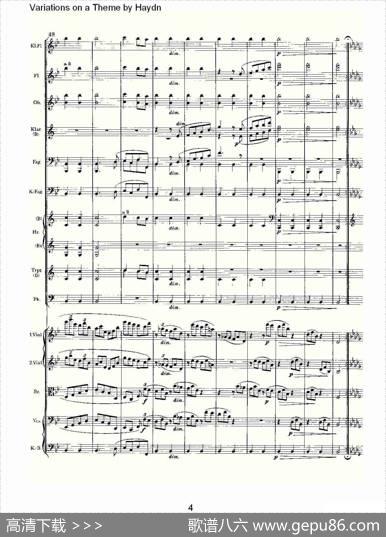 VariationsonaThemebyHaydn海顿主旋律变奏曲（一）