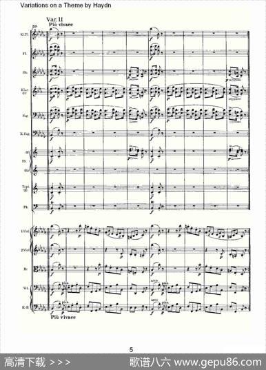 VariationsonaThemebyHaydn海顿主旋律变奏曲（一）
