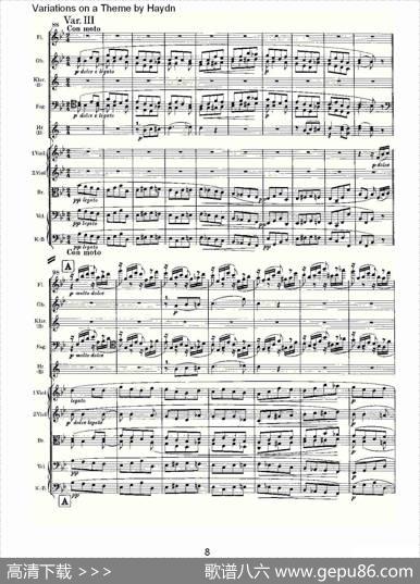 VariationsonaThemebyHaydn海顿主旋律变奏曲（一）