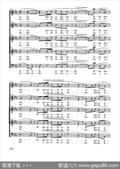 LaGolondrina（合唱正谱）
