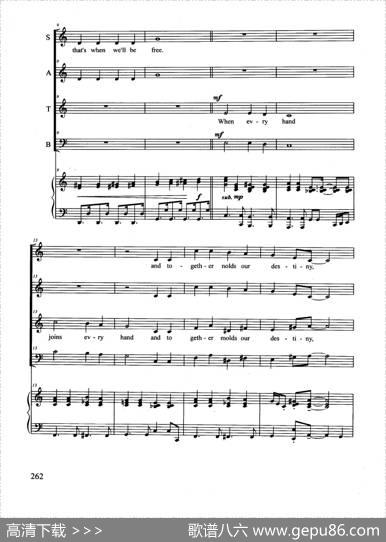 HymnToFreedom（合唱正谱）