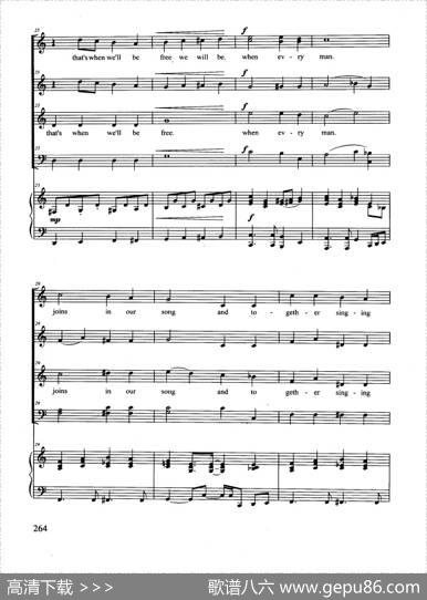 HymnToFreedom（合唱正谱）