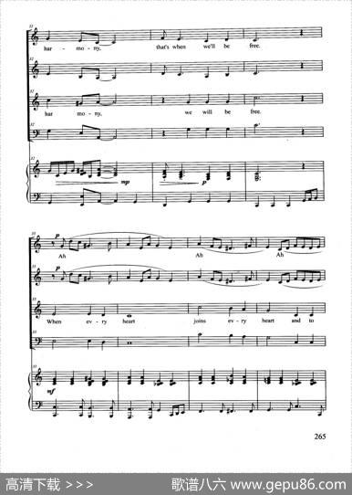 HymnToFreedom（合唱正谱）