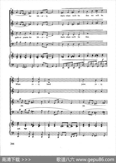 HymnToFreedom（合唱正谱）