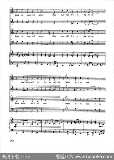 HymnToFreedom（合唱正谱）