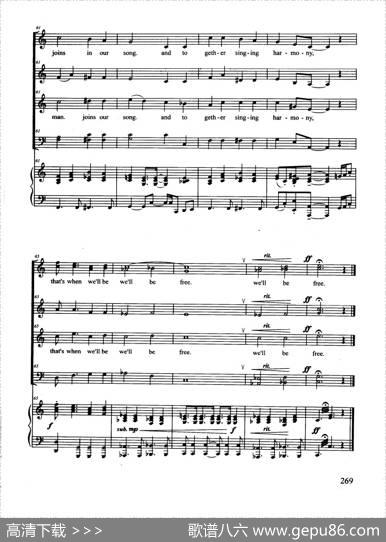 HymnToFreedom（合唱正谱）