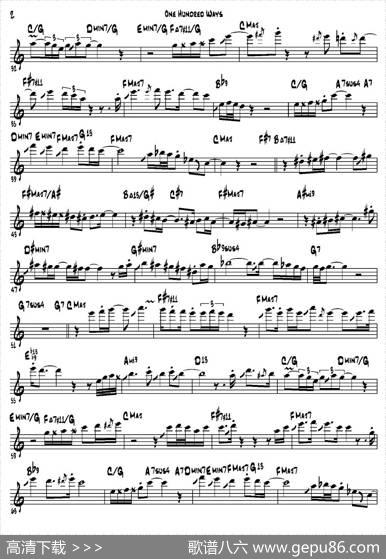 OneHundredWays（中音萨克斯）