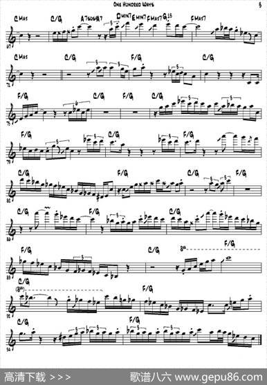 OneHundredWays（中音萨克斯）