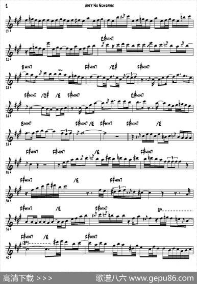 Ain'tNoSunshine（中音萨克斯）