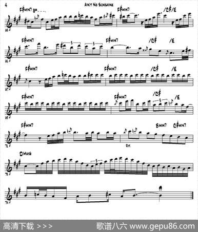 Ain'tNoSunshine（中音萨克斯）