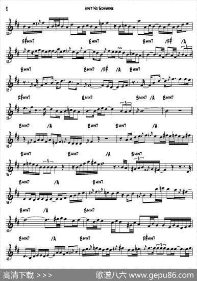 Ain'tNoSunshine（次中音萨克斯）