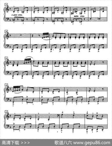 小矮人进行曲（四手联弹第二钢琴）|格里格