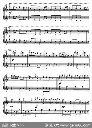 捷克波尔卡舞曲（四手联弹、第一钢琴）|约翰·施特劳斯