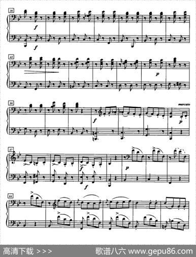 加洛普即兴曲（四手联弹、第二钢琴）|格林卡