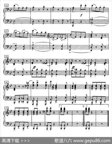 加洛普即兴曲（四手联弹、第二钢琴）|格林卡