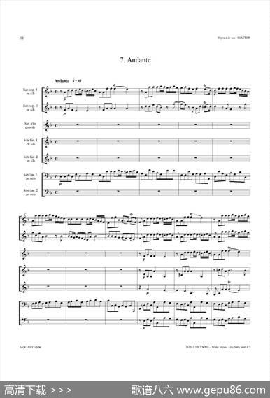 WaterMusic（HWV.348No.1）（萨克斯合奏总谱）