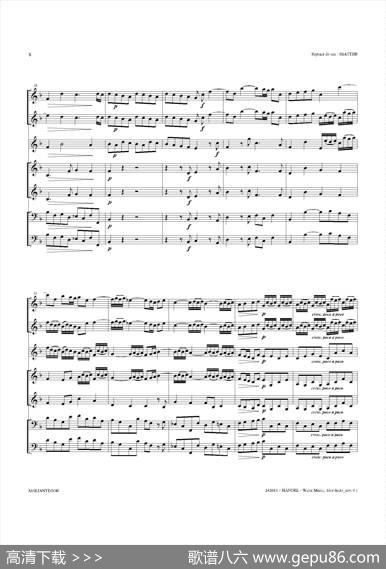WaterMusic（HWV.348No.1）（萨克斯合奏总谱）