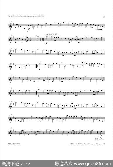 WaterMusic（HWV.348No.1）（第一高音萨克斯）
