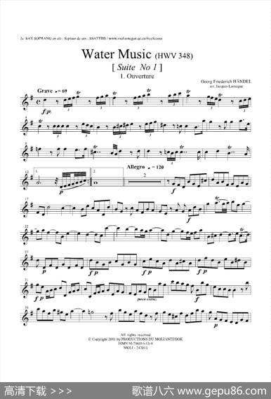 WaterMusic（HWV.348No.1）（第二高音萨克斯）