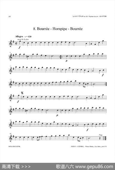 WaterMusic（HWV.348No.1）（第二次中音萨克斯）