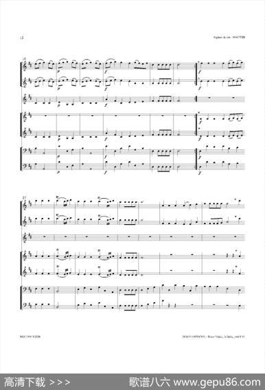 WaterMusic（HWV.349No.2）（萨克斯合奏总谱）