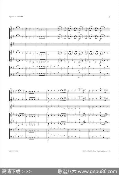 WaterMusic（HWV.349No.2）（萨克斯合奏总谱）