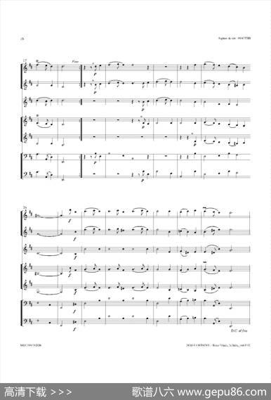 WaterMusic（HWV.349No.2）（萨克斯合奏总谱）