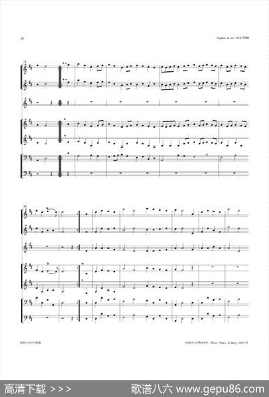 WaterMusic（HWV.349No.2）（萨克斯合奏总谱）