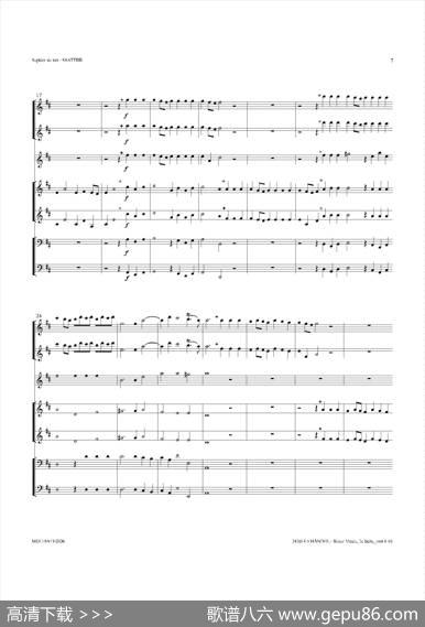 WaterMusic（HWV.349No.2）（萨克斯合奏总谱）