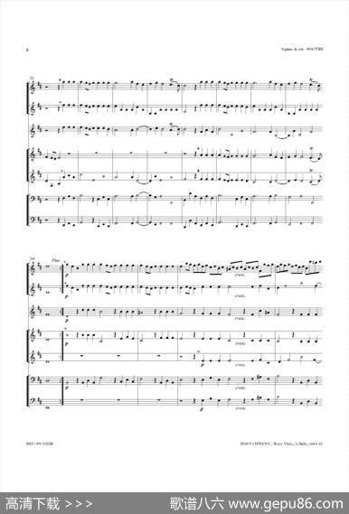 WaterMusic（HWV.349No.2）（萨克斯合奏总谱）