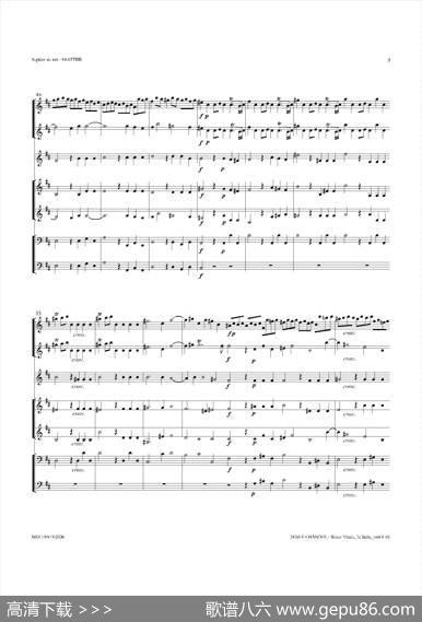 WaterMusic（HWV.349No.2）（萨克斯合奏总谱）