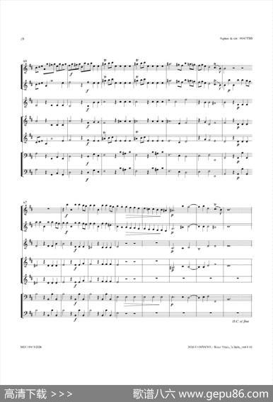 WaterMusic（HWV.349No.2）（萨克斯合奏总谱）