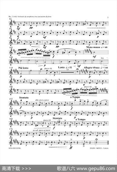 Czardas查尔达斯（15重奏）（3支上低音萨克斯）