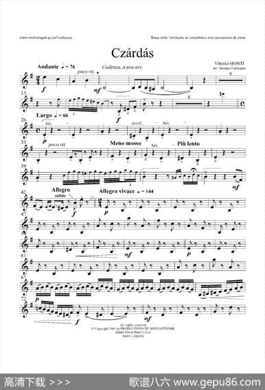 Czardas查尔达斯（15重奏）（Bass）