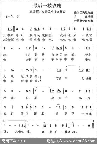 最后一枝玫瑰（德）