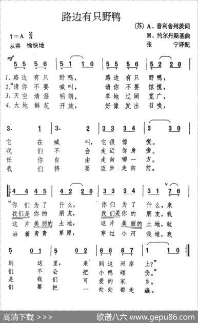 路边有只野鸭（前苏联）