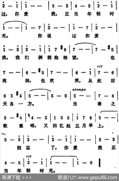 [奥地利]正当年轻时光（轻歌剧《吉普赛男爵》插曲）|斯特芬斯、薛范译配