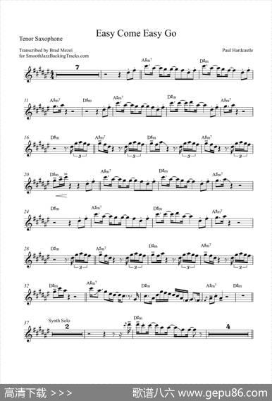 EasyComeEasyGo（次中音萨克斯）