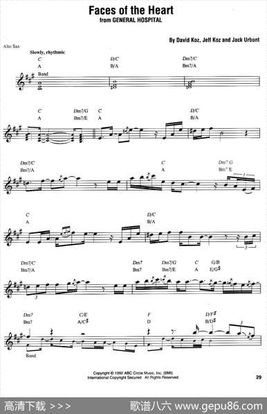 FacesOfTheHeart（中音萨克斯）