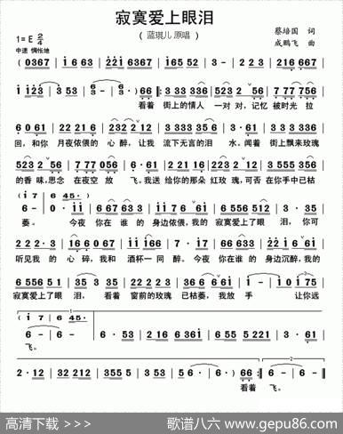 寂寞爱上眼泪 - 蔡培国|成鹏飞