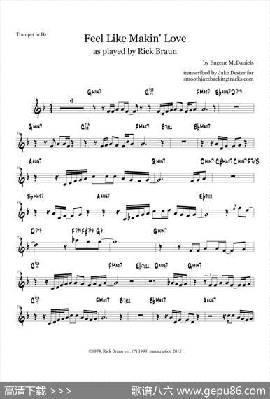 FeelLikeMakinLove（TrumpetinBb）