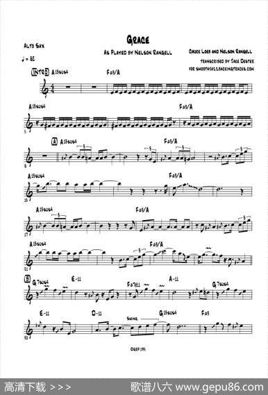 Grace（中音萨克斯）