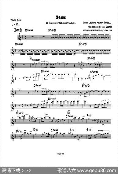 Grace（次中音萨克斯）