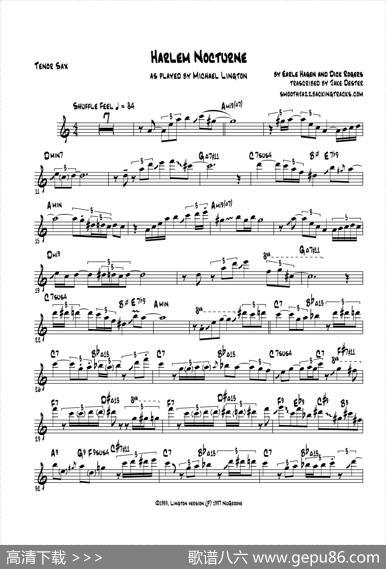 HarlemNocturne（次中音萨克斯）