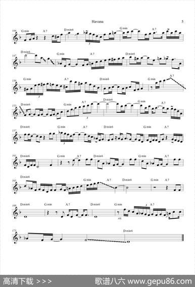 Havana（高音萨克斯次中音萨克斯8vb）