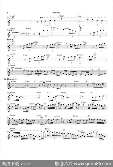 Havana（中音萨克斯）