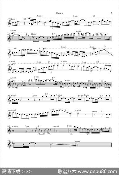 Havana（中音萨克斯）