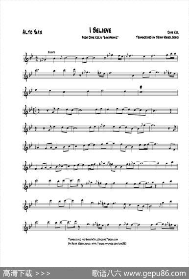 IBelieve（中音萨克斯）